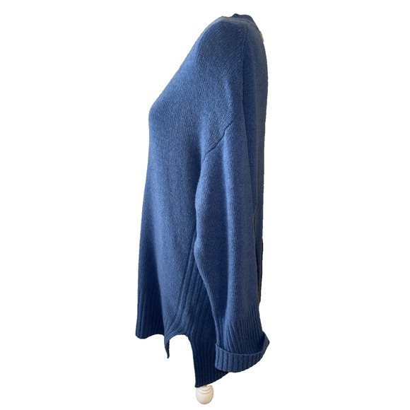 Nobili Vanessa Blue Recycled Cashmere Sweater In GRAFFITE Size L - Picture 6 of 13